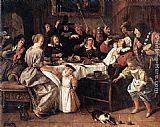 Jan Steen Famous Paintings - Twelfth Night